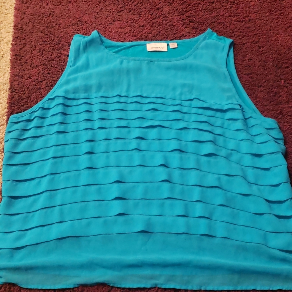 Tiered Blue sleeveless shirt